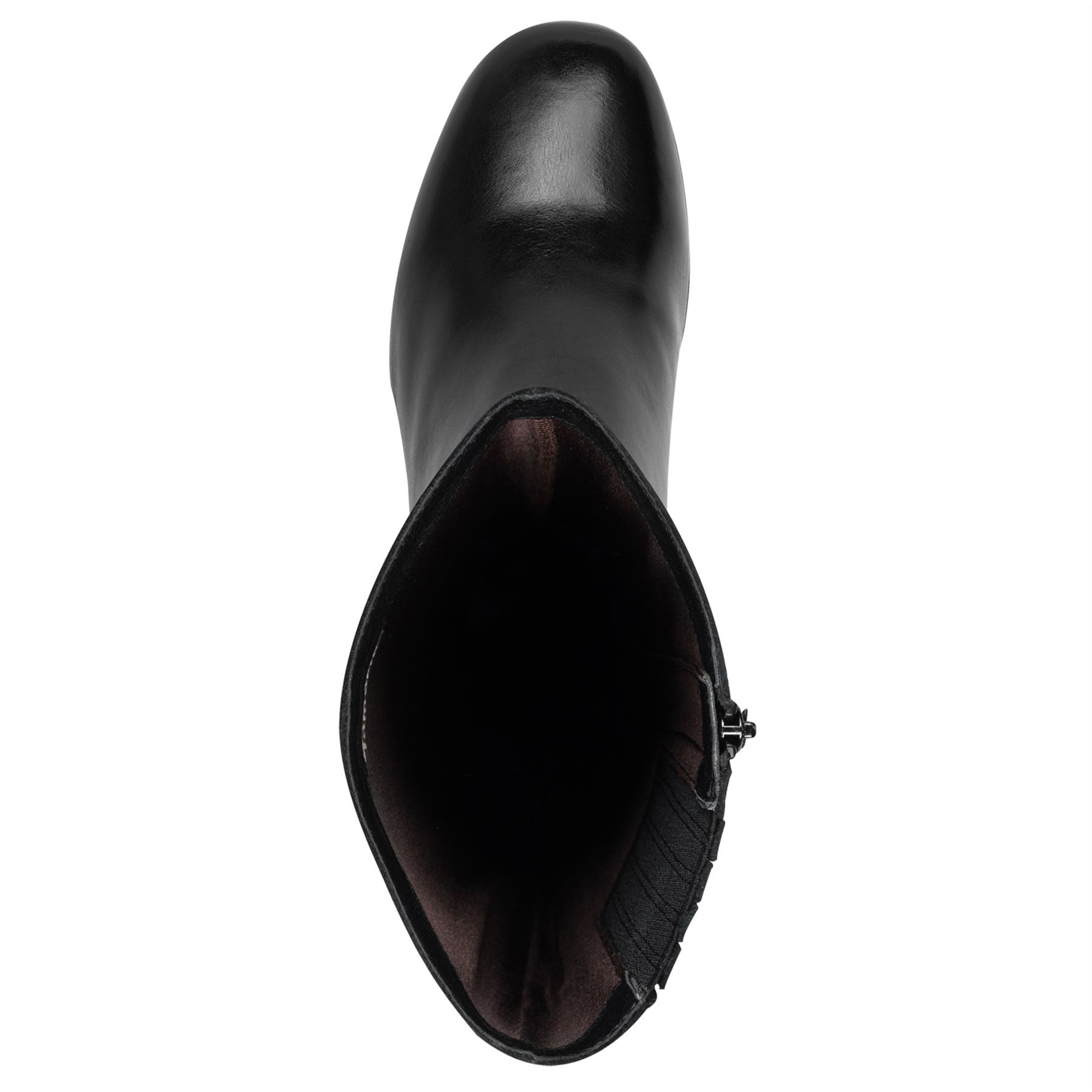 Tamaris Womens Black Leather Knee High Heel Riding Boots