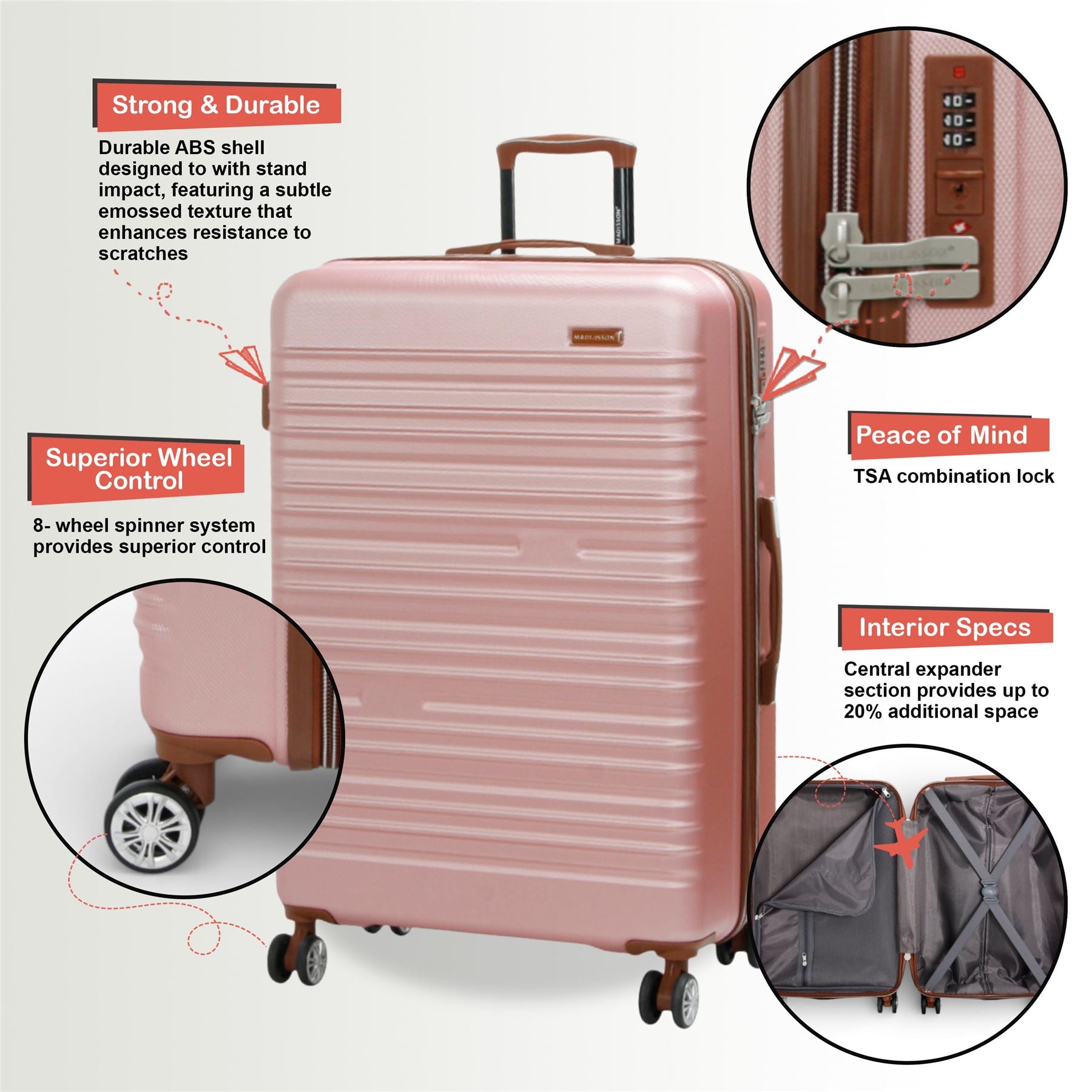 Armidale Medium Hard Shell Suitcase in Golden