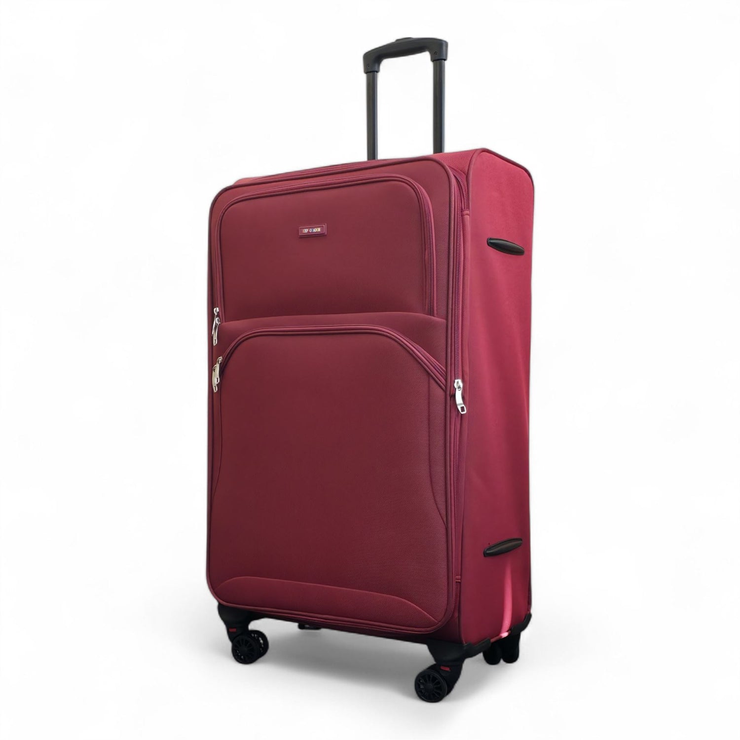 Gosford Large Soft Shell Suitcase in Burgundy Red
