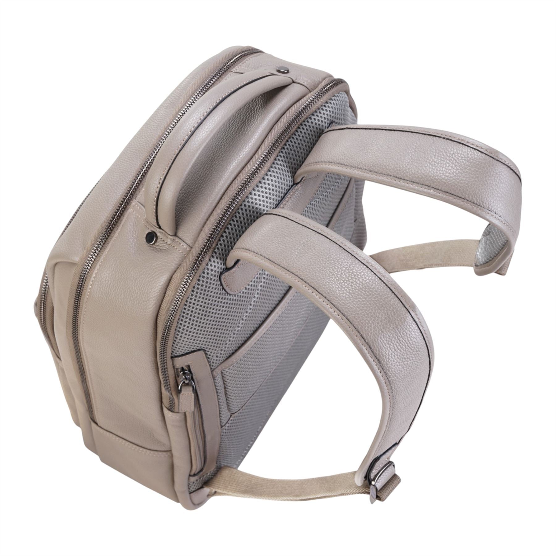 Genuine Leather Grey Vintage Rucksack Laptop Bag Travel Backpack - Capri