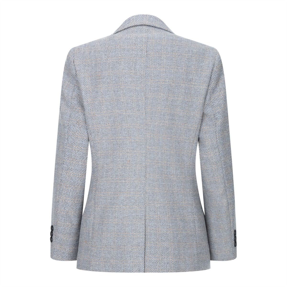 Boys 3 Piece Cream Tweed Check Vintage Retro Suit