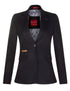 Womens 1920s Black Wool Classic Retro Vintage Blazer - Upperclass Fashions 