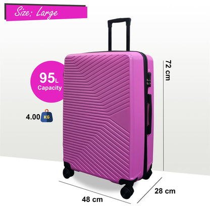 Junee Large Hard Shell Suitcase in Pink