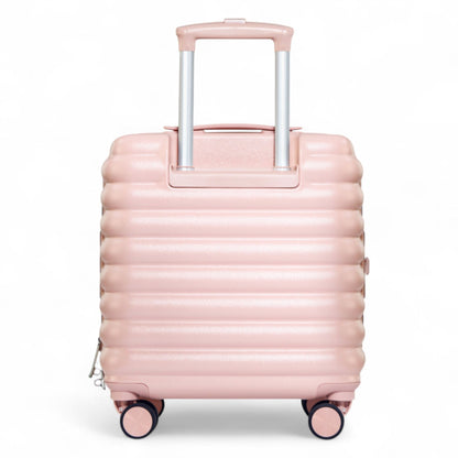 Hard Shell Cabin 37 x 22 x 55 cm Pink TSA Secure Luggage Suitcase Suitable for Easyjet, Ryanair
