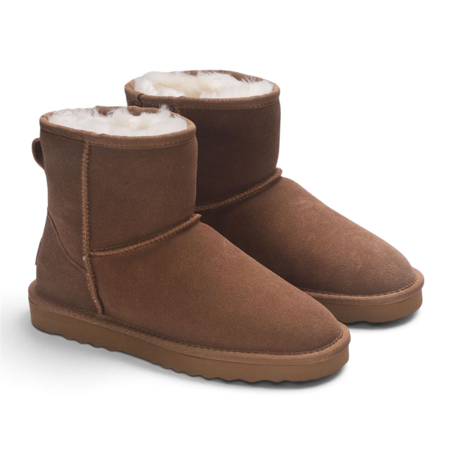 Women’s Chestnut Tan Genuine Sheepskin Real Fur Winter Ankle Boots - Frost