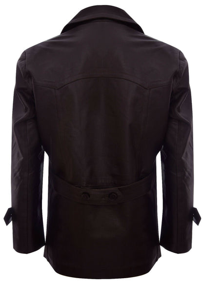 Mens Leather CowHide German Peacoat-Epping