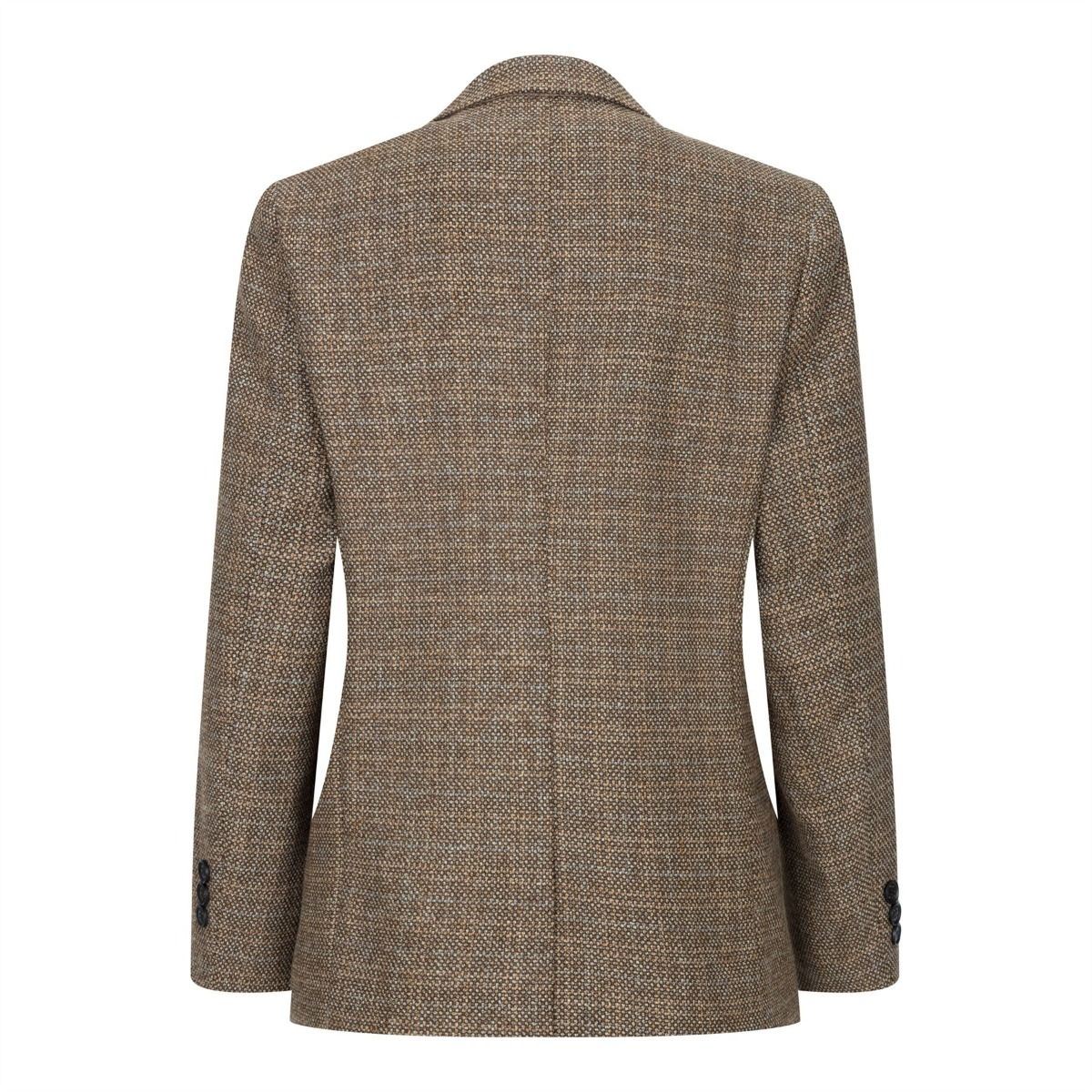 Boys 3 Piece Brown Tweed Check Vintage Retro Suit