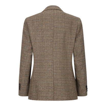 Boys 3 Piece Brown Tweed Check Vintage Retro Suit