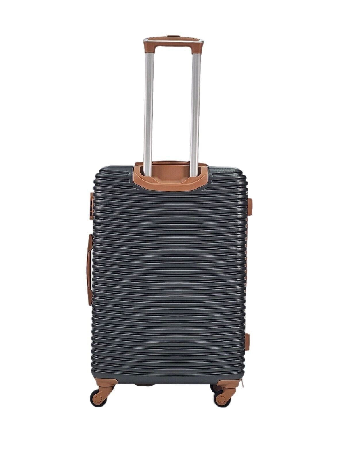 Hardshell Cabin Grey Suitcase Set Robust 4 Wheel ABS Luggage Travel Bag