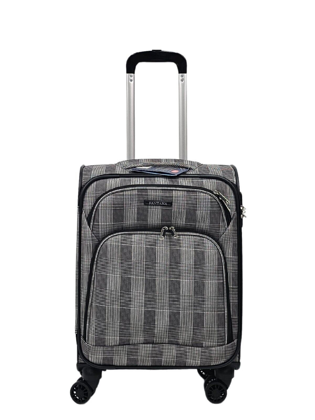 Ashville Cabin Soft Shell Suitcase in Stripe