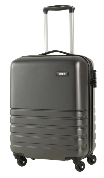 Hard Shell Charcoal Suitcase Set 4 Wheel Cabin Luggage Trolley Travel Bag