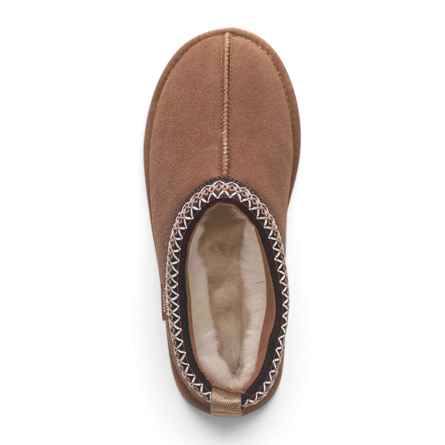 Women’s Chestnut Tan Genuine Sheepskin Real Fur Winter Platform Slippers - Polar