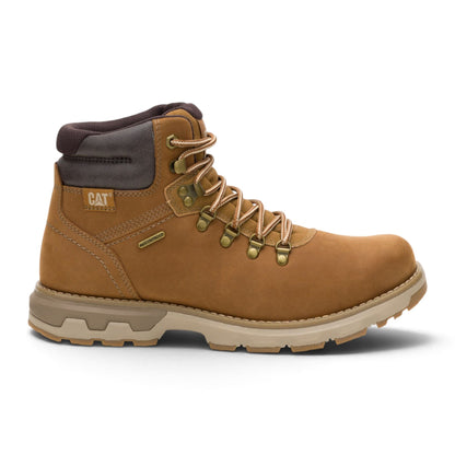 Caterpillar (CAT) Mens Bronze Brown Leather Waterproof Lace Up Boots - Pursue Hiker