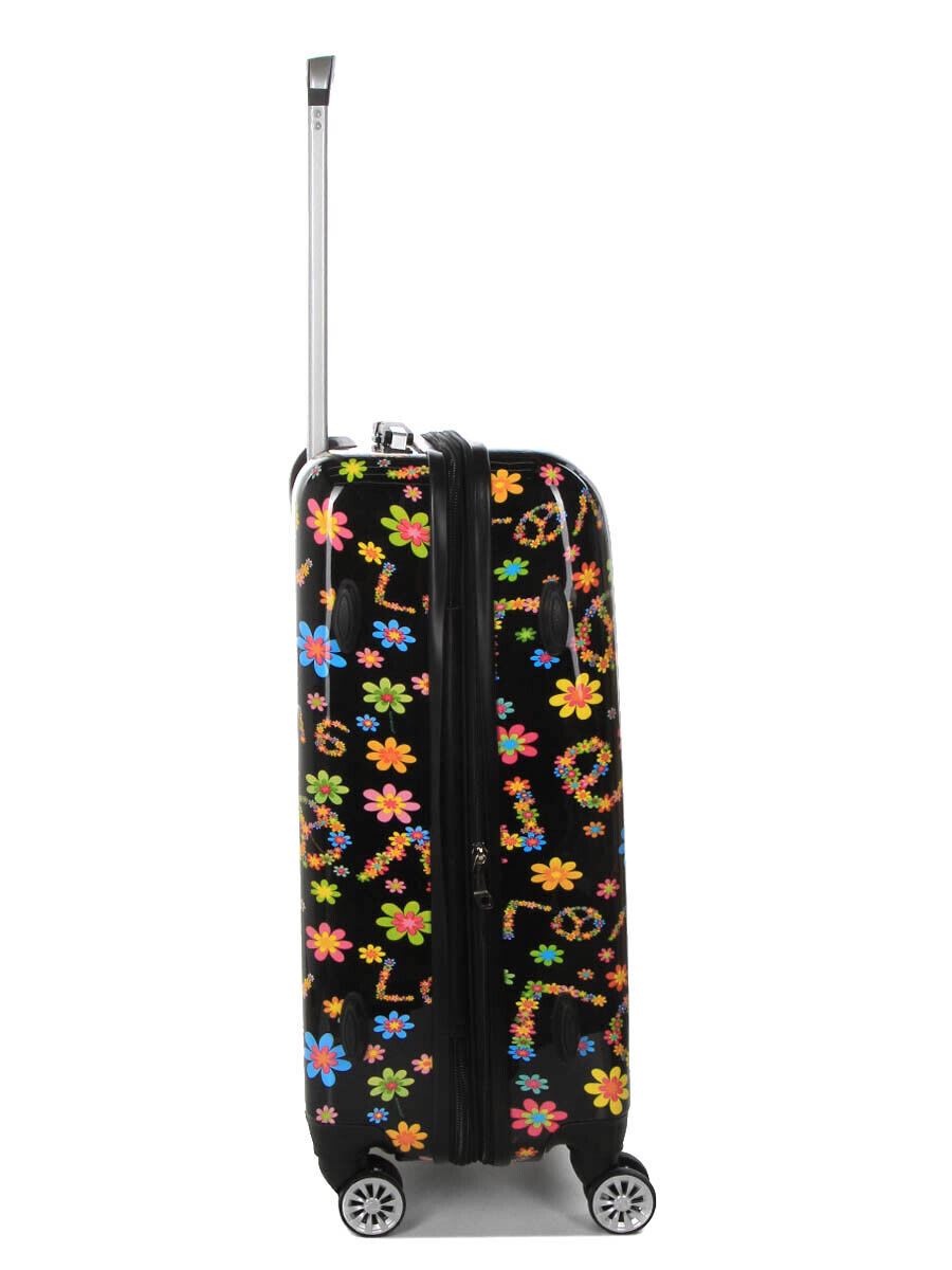 Hard Shell 4 Wheel Suitcase Love Print Luggage Bag