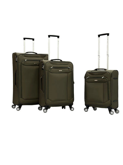 Centreville Set of 3 Soft Shell Suitcase in Khaki