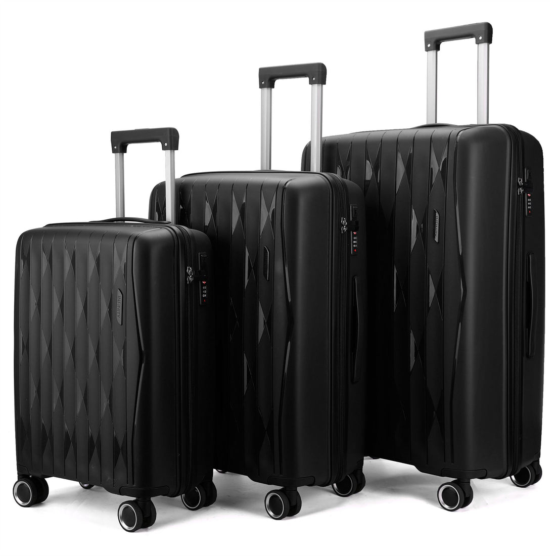 Burnaby Set of 3 Hard Shell Suitcase in Black