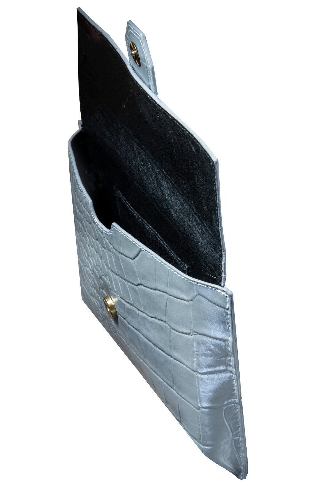 Womens Leather Clutch Cross Body Shoulder Printed Cowhide Bag