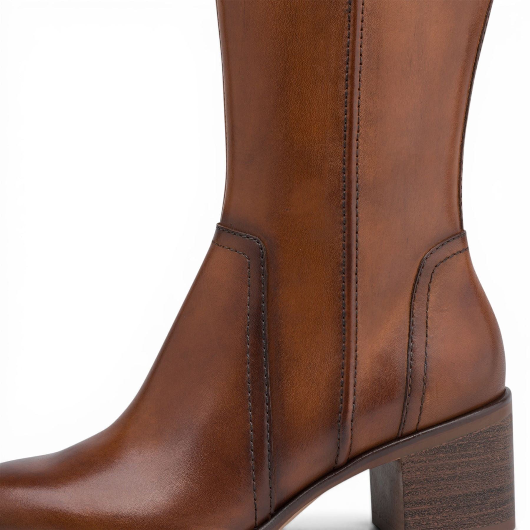 Tamaris Women’s Brown Leather Riding Knee-High Heel Long Boots - 25576-47