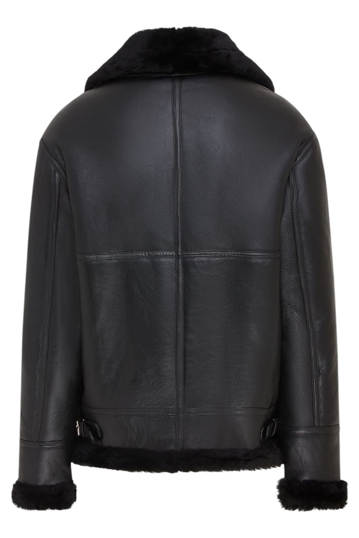 Mens Warm Sheepskin Aviator Zip-Up Flight Jacket-Harrogate