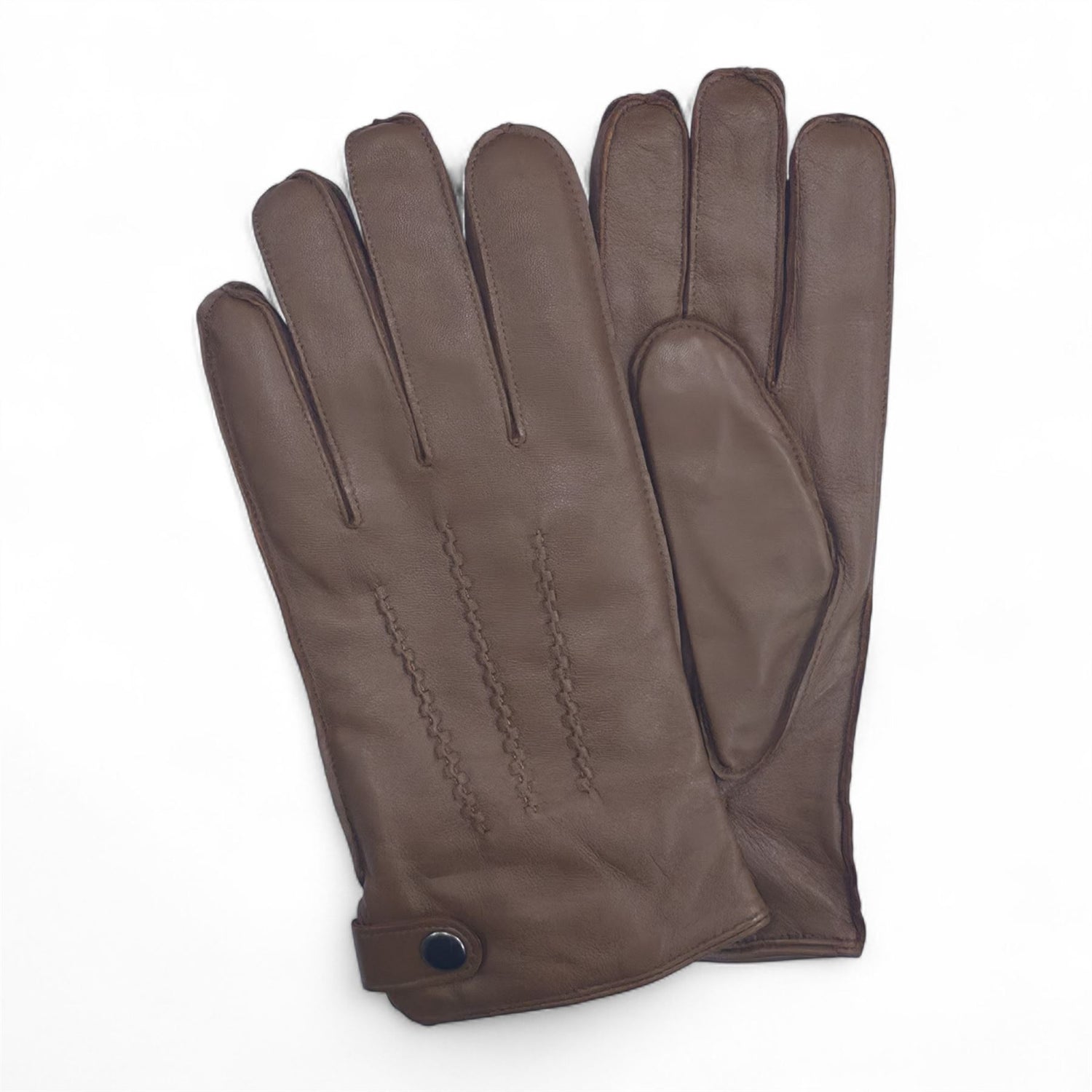 Men’s Italian Leather Warm Wool-Lined Winter Gloves - M-LGV-505