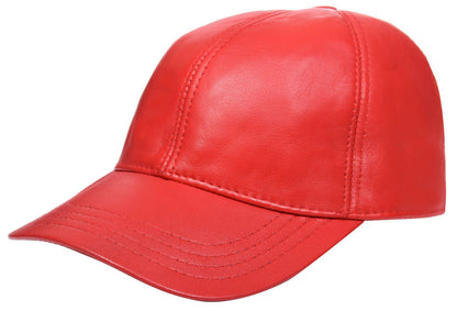 Mens Womens Real Nappa Leather Adjustable Golf Snapback Plain Baseball Cap Hat - Upperclass Fashions 