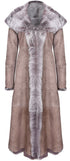 Womens Suede Toscana Sheepskin Hooded Trench Coat-Fribourg - Upperclass Fashions 