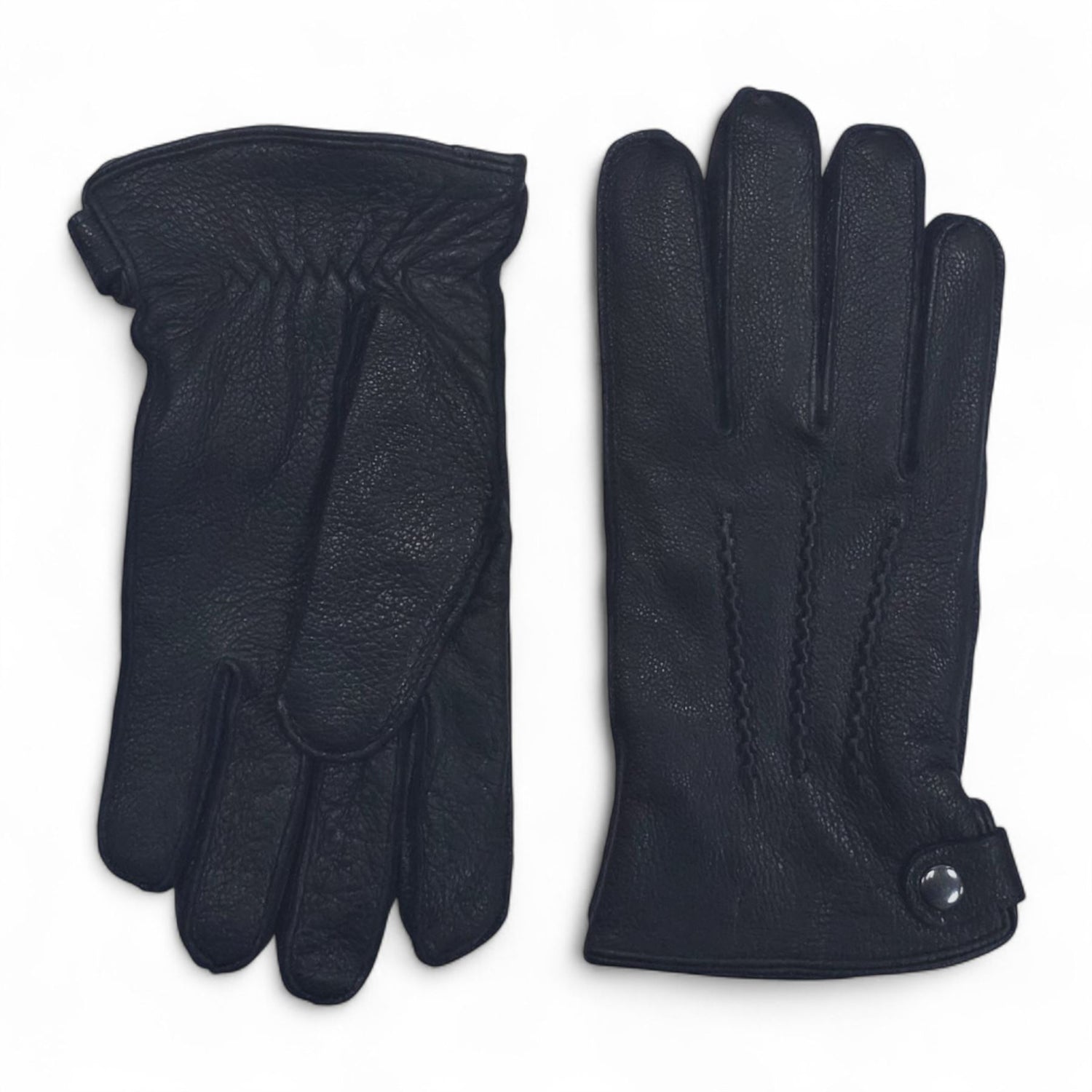 Men’s Italian Leather Warm Wool-Lined Winter Gloves - M-LGV-505