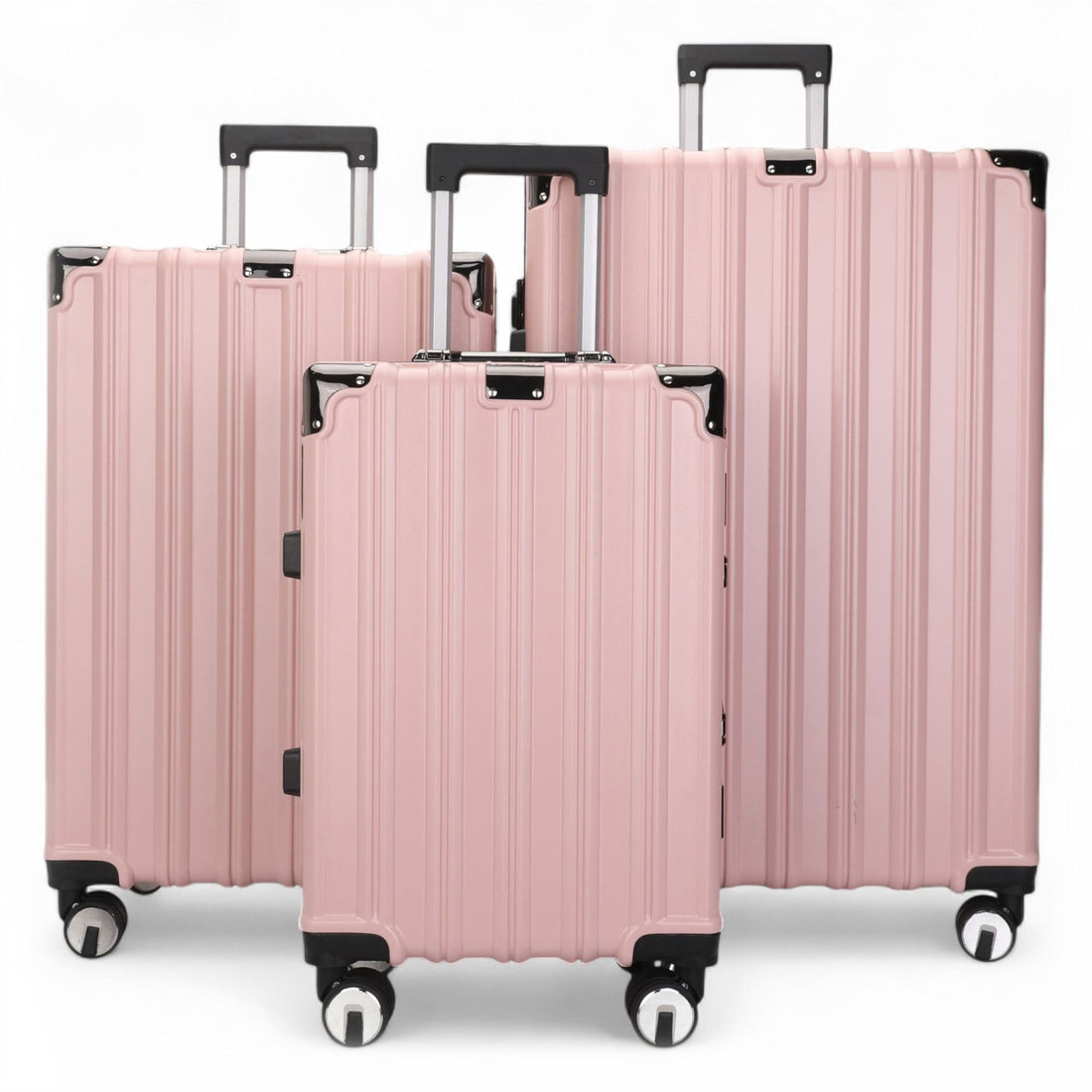 Airdrie Set of 3 Hard Shell Suitcase in Pink