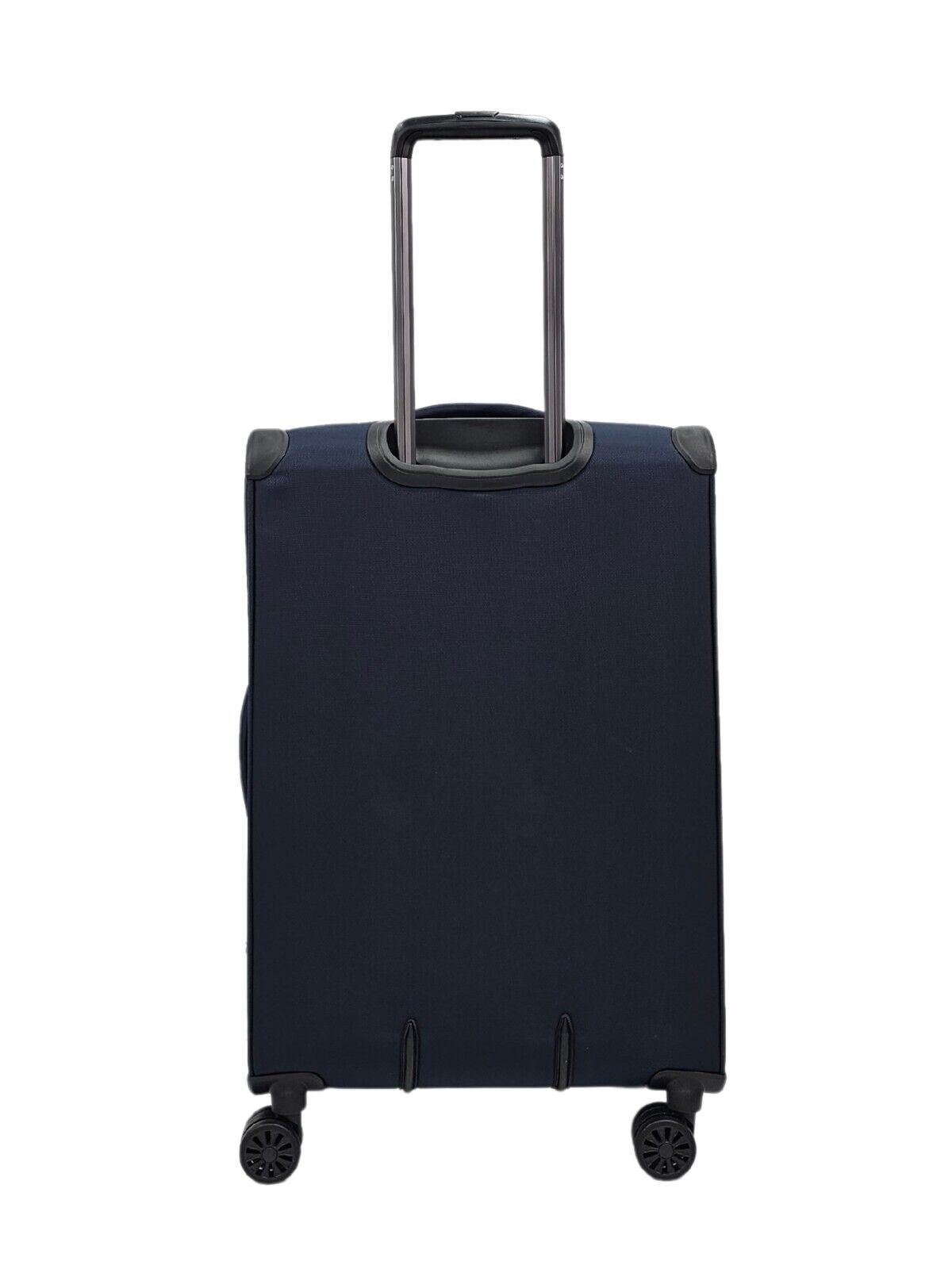 Lightweight Navy Blue Suitcases 4 Wheel Luggage Travel Cabin Bag - Upperclass Fashions 