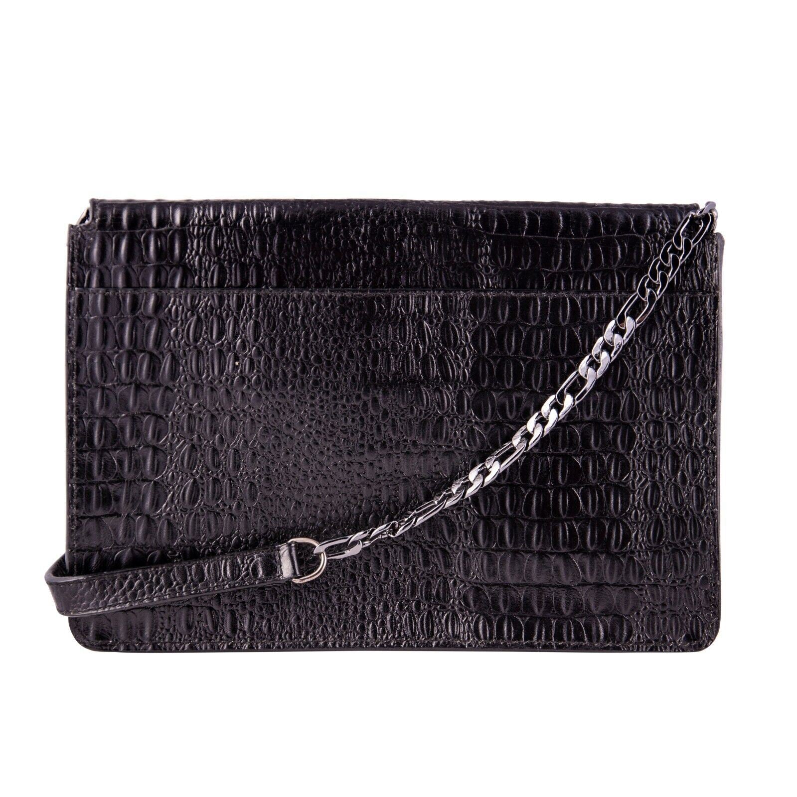 Womens Leather Clutch Cross Body Shoulder Printed Cowhide Bag