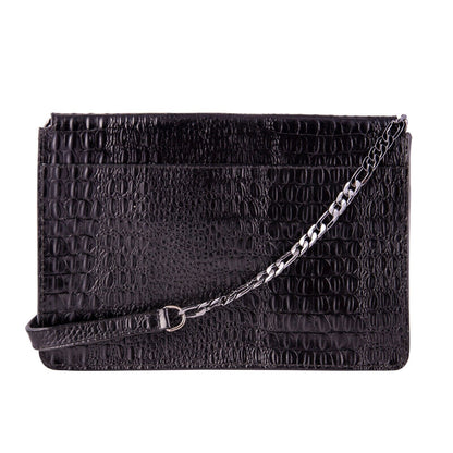 Womens Leather Clutch Cross Body Shoulder Printed Cowhide Bag