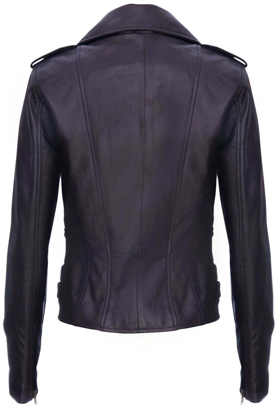 Womens Leather Brando Biker Jacket - Orlando