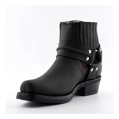 Grinders Unisex Brown Western Leather Boots-Renegade Lo