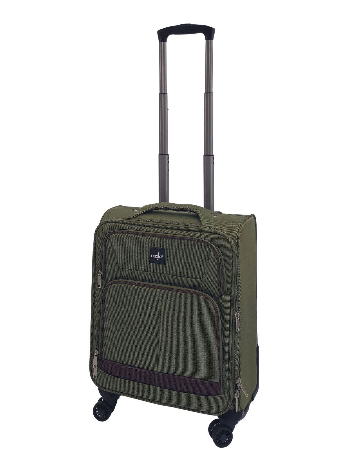 Soft Shell Cabin Suitcase 54 x 38 x 21 cm Lightweight Luggage Suitable for Easyjet, Ryanair