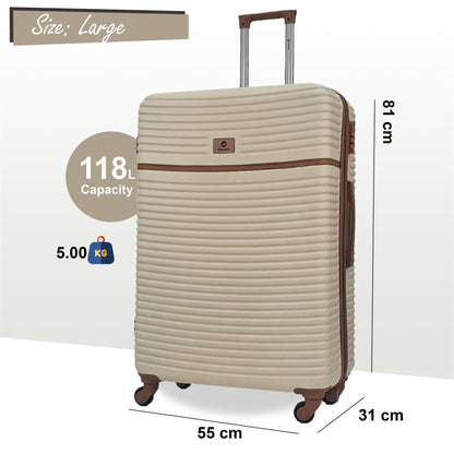 Bridgeport Large Hard Shell Suitcase in Cream