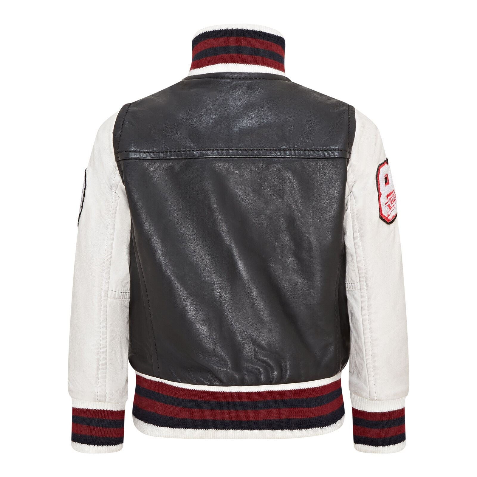 Kids Letterman Leather Varsity College Bomber Jacket 3-13 yrs