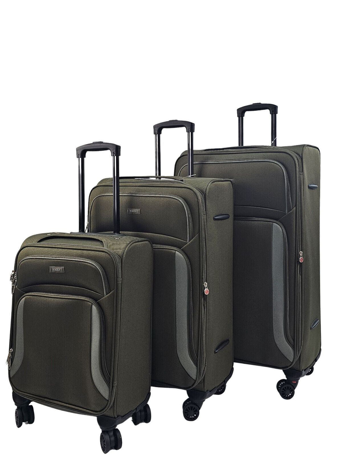 Ashland Set of 3 Soft Shell Suitcase in Khaki