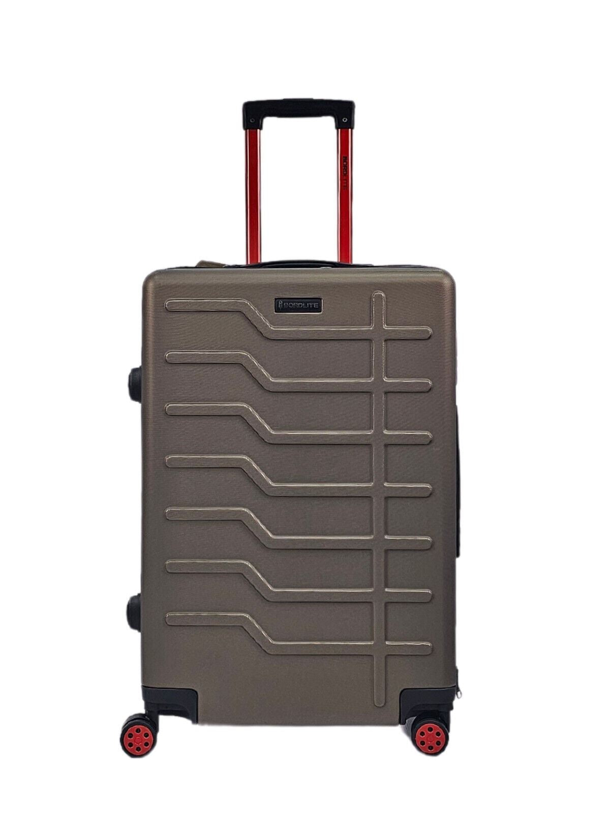 Grey Hard Shell Classic Suitcase Set 8 Wheel Cabin Luggage Case Holiday Travel