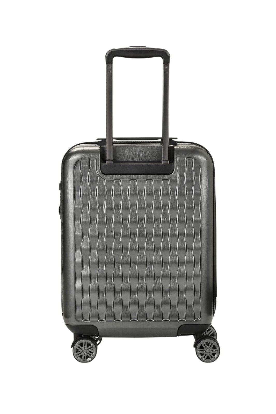 Hard Shell Grey Suitcase Set 8 Wheel Luggage Trolley Case Holiday Travel Bag