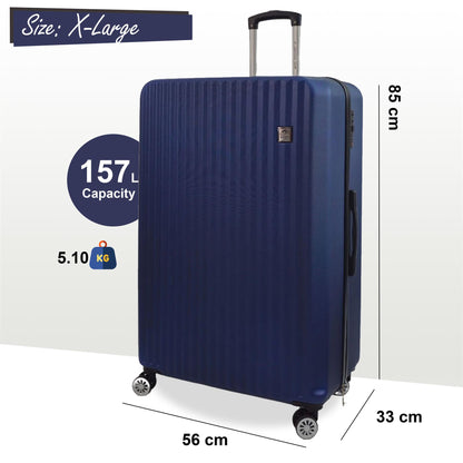 Albertville Extra Large Hard Shell Suitcase in Blue