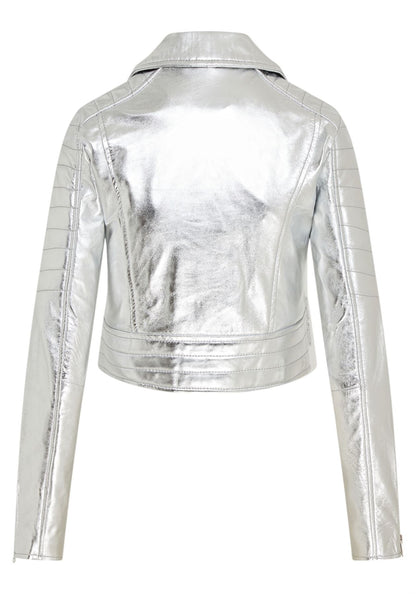 Womens Brando Cropped Leather Jacket-Longtown