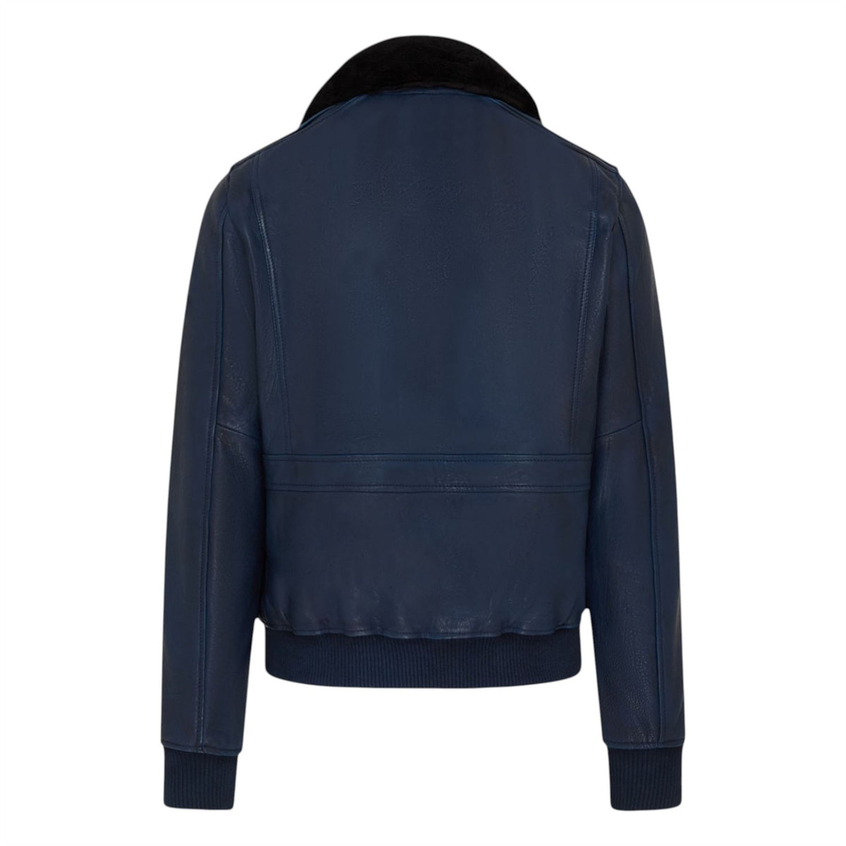 Mens Leather Aviator Bomber Jacket - Lunar