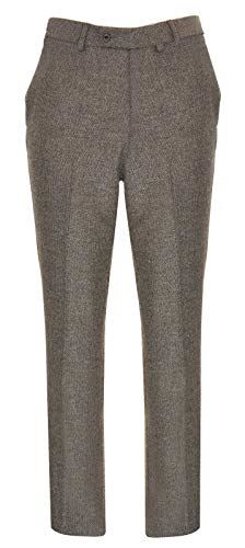 Mens Oak Brown Wool 3 Piece Suit Double Breasted Waistcoat Tweed Peaky Blinders 1920s - Upperclass Fashions 