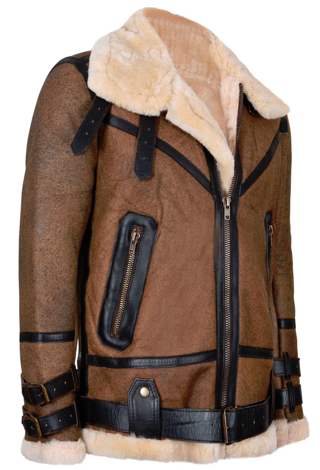 Mens Vintage Pilot B3 Sheepskin Jacket- Howden - Upperclass Fashions 