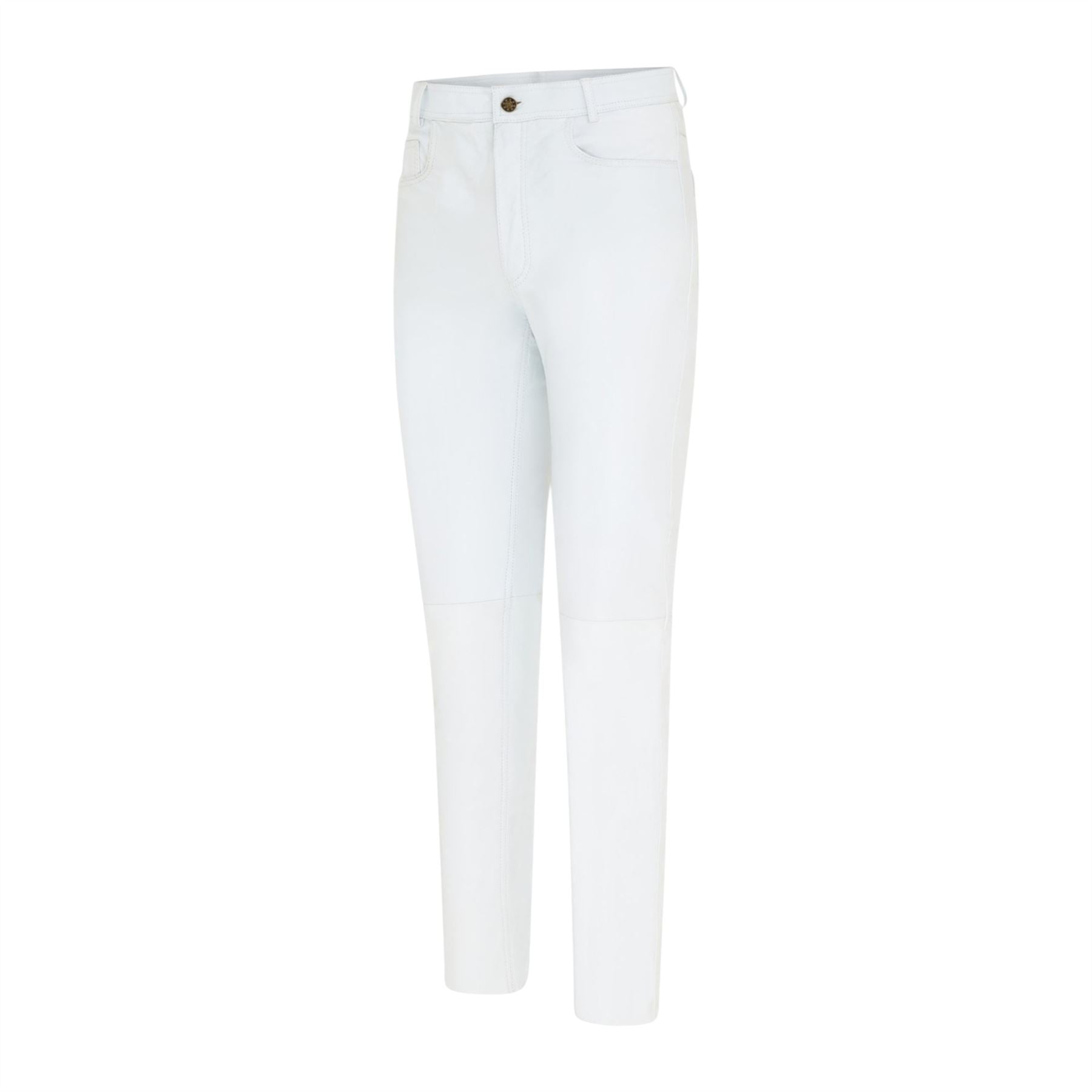 Womens Lamb Leather 501 Biker Jeans - Ankara