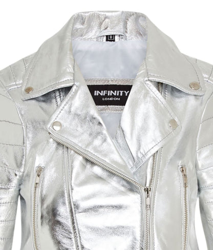 Womens Brando Cropped Leather Jacket-Longtown