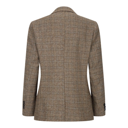 Boys 3 Piece Brown Tweed Check Vintage Retro Suit