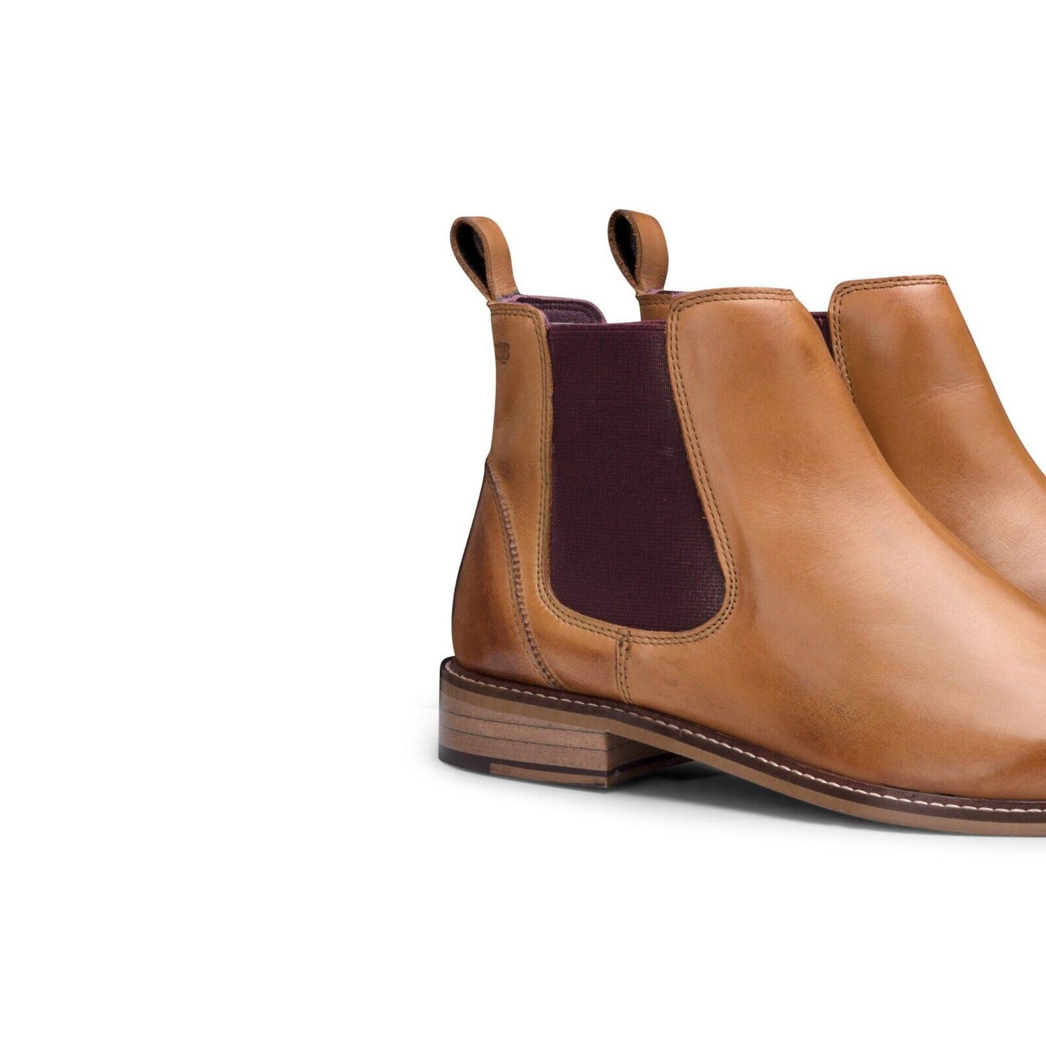 Mens Tan Leather Classic Chelsea Boots - Upperclass Fashions 