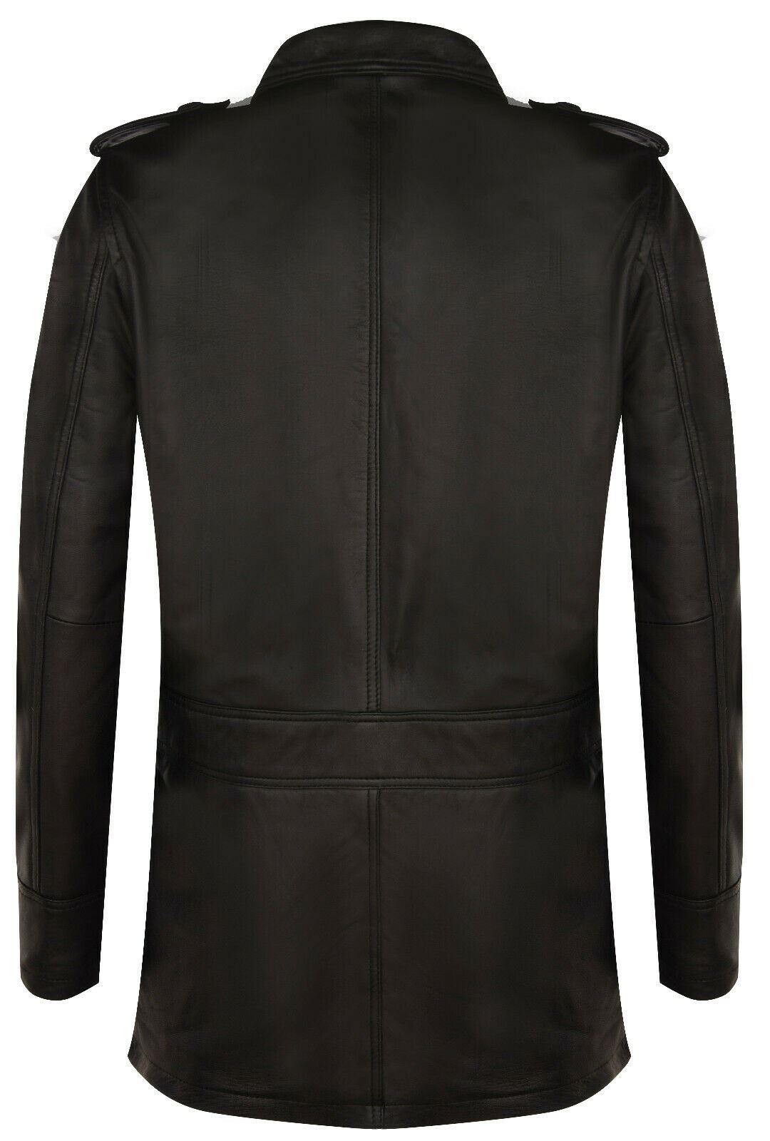 Mens Leather Safari Style Overcoat-Eastbourne