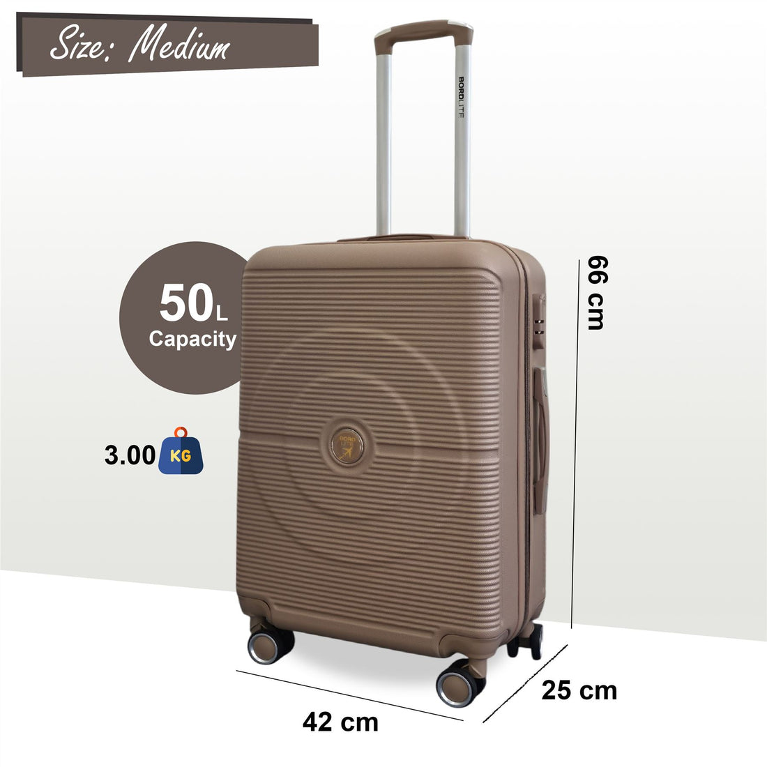 Seto Medium Hard Shell Suitcase in Gold